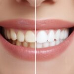 ホワイトニング前後の歯の比較