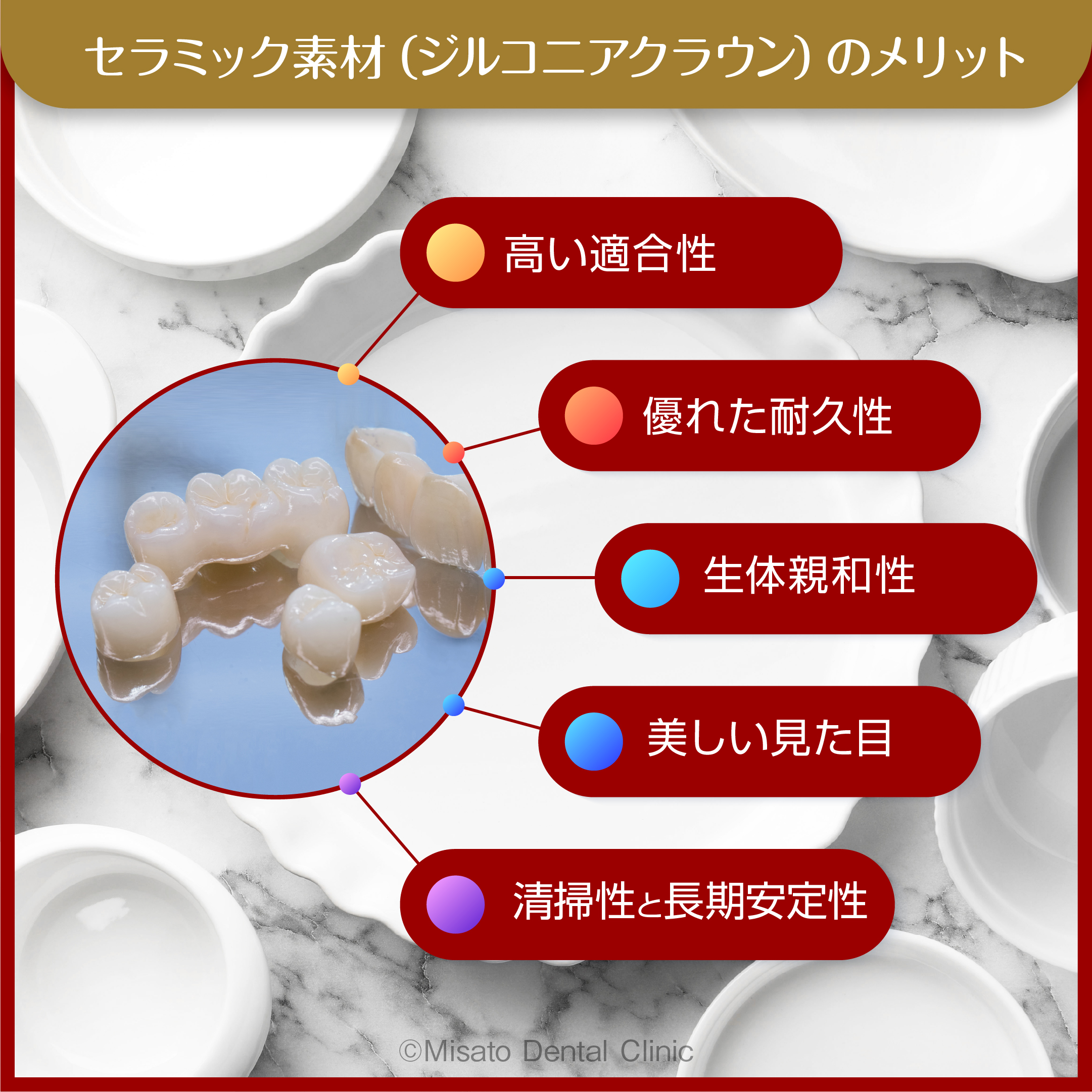 セラミッククラウンのメリット