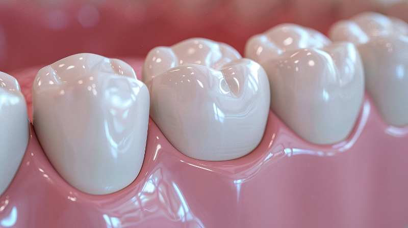セラミックの詰め物で治療した美しい歯